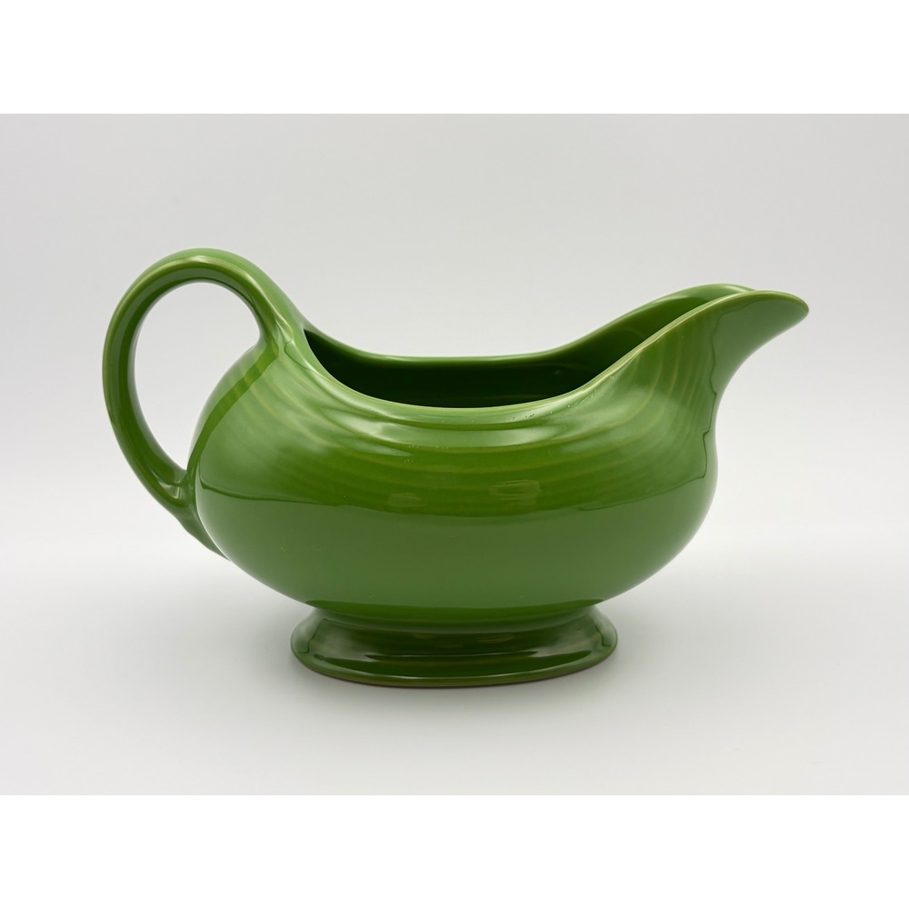 Fiesta Original Green Gravy Boat Sauceboat Post-86 Homer Laughlin Ceramic USA